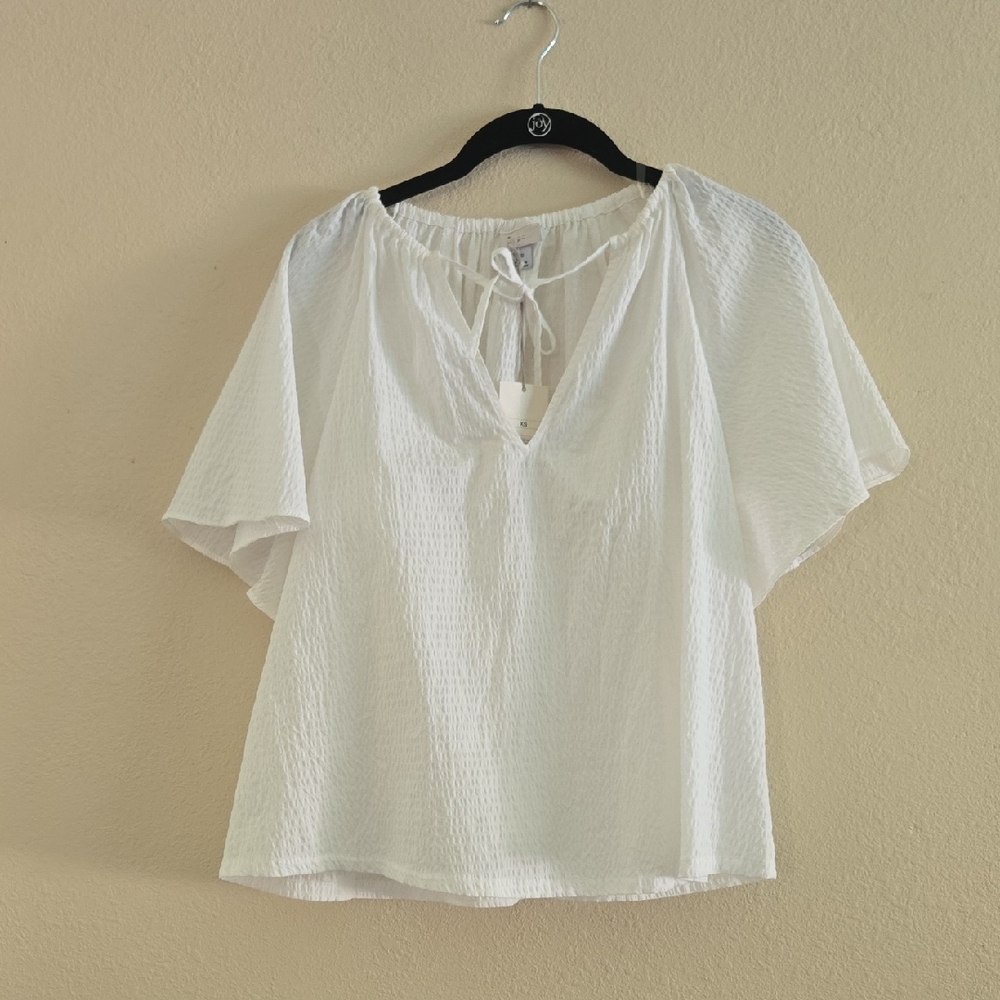 Target White Textured Blouse